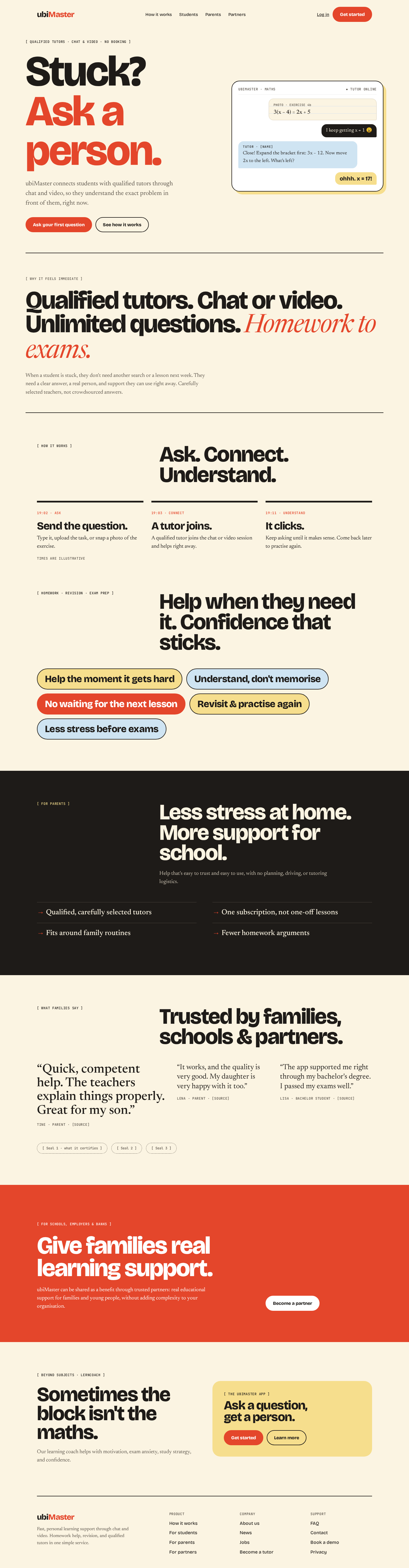 ubiMaster homepage after the Barnacle redesign